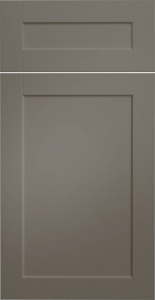 Lancaster cabinet door style in 5105 Gauntlet SuperMatte