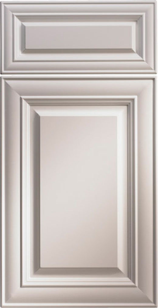 Manchester II cabinet door style in White Satin