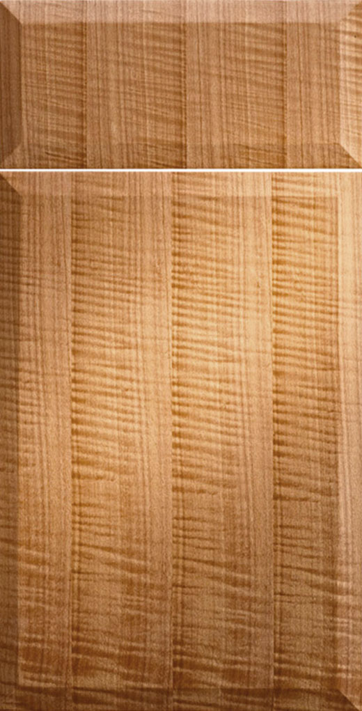 Nova cabinet door style in Quartered Figured Anigre
