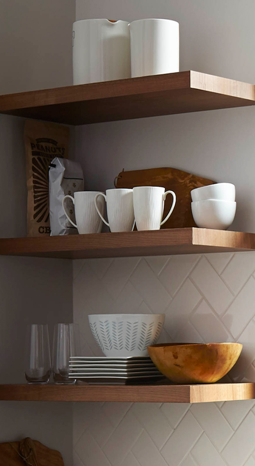 Floating Shelf - Veneer cabinet door style