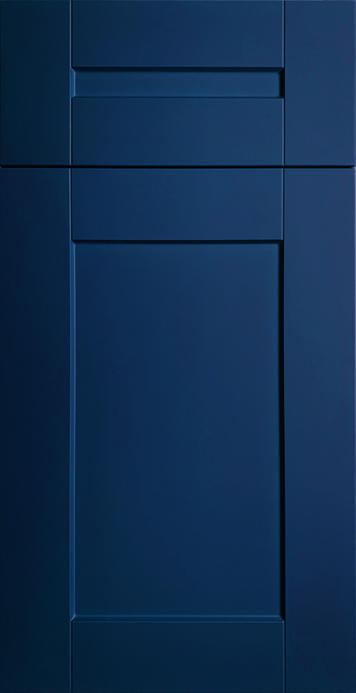 Lancaster Wide cabinet door style in Midnight SuperMatte