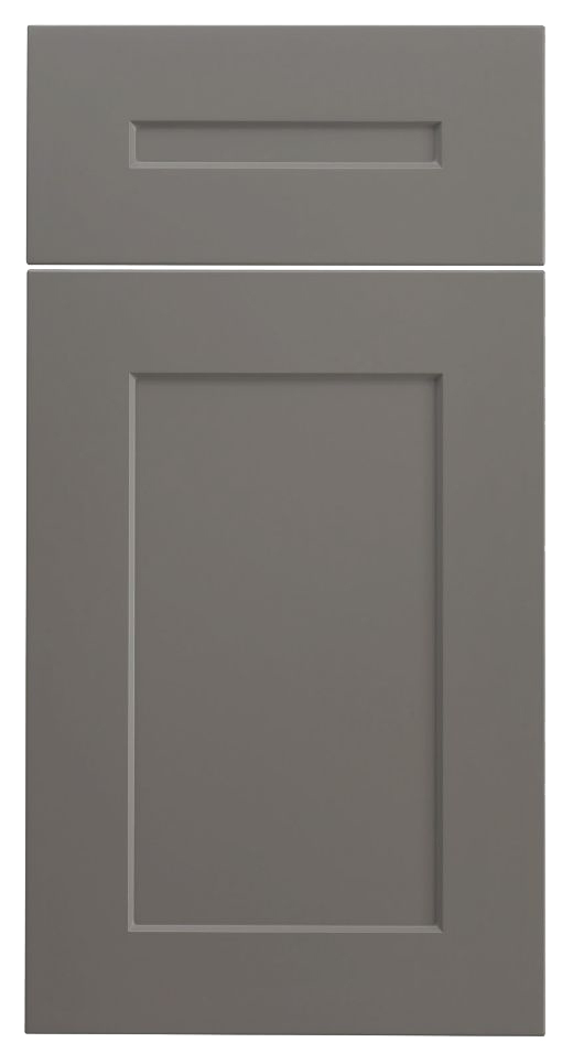 Shaker Wide cabinet door style in Gauntlet SuperMatte