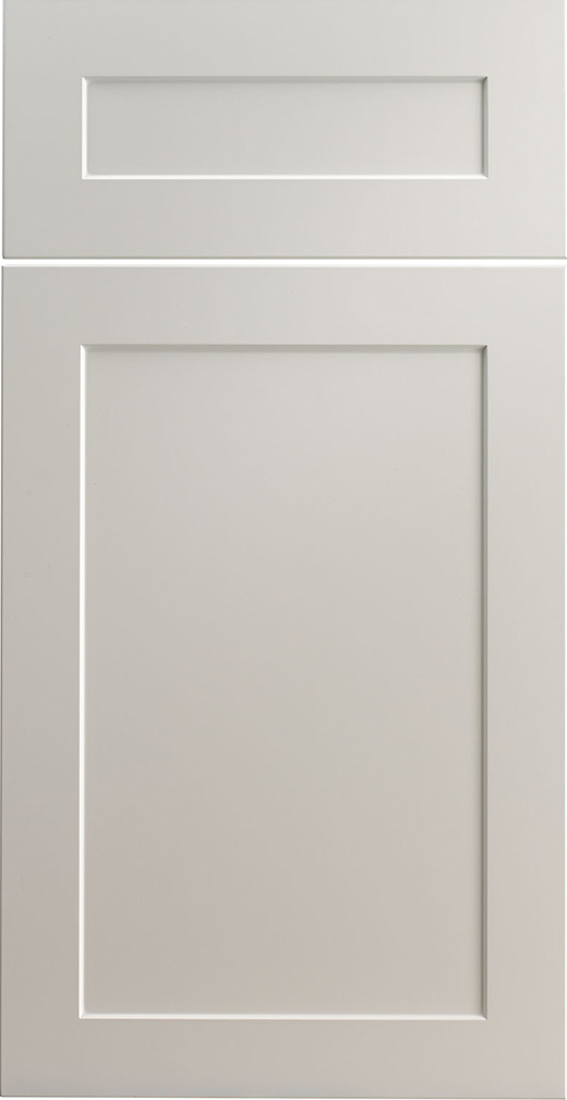 Shaker Shallow cabinet door style in Stratus SuperMatte